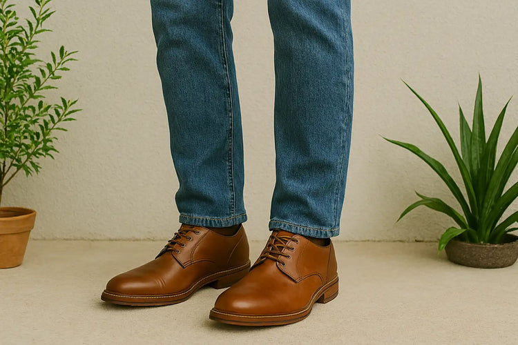 un homme avec des chaussures vintage