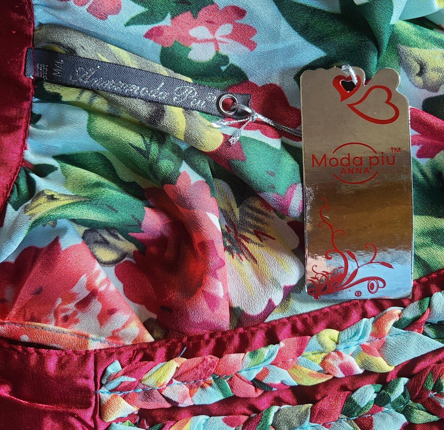 Robe courte en soie Anna Moda Piu