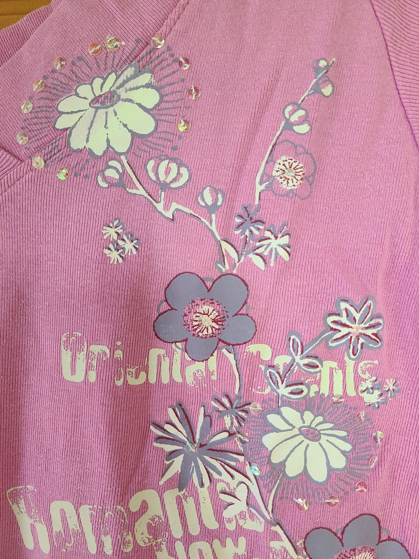 Tee-shirt imprimé floral avec sequins In Extenso