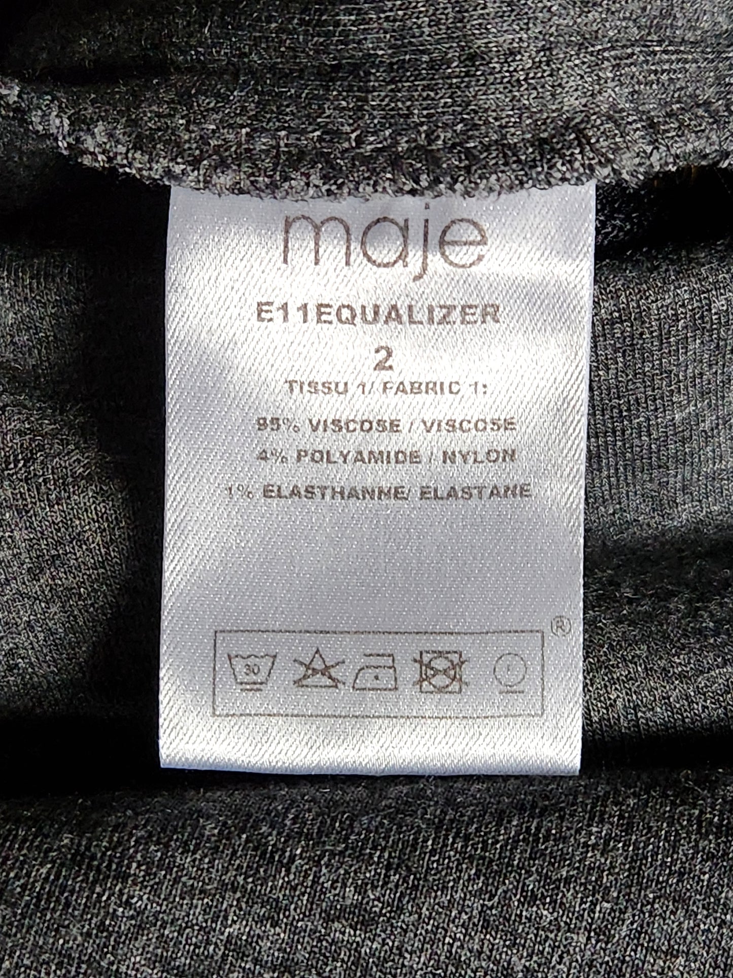 Robe moulante froncée MAJE