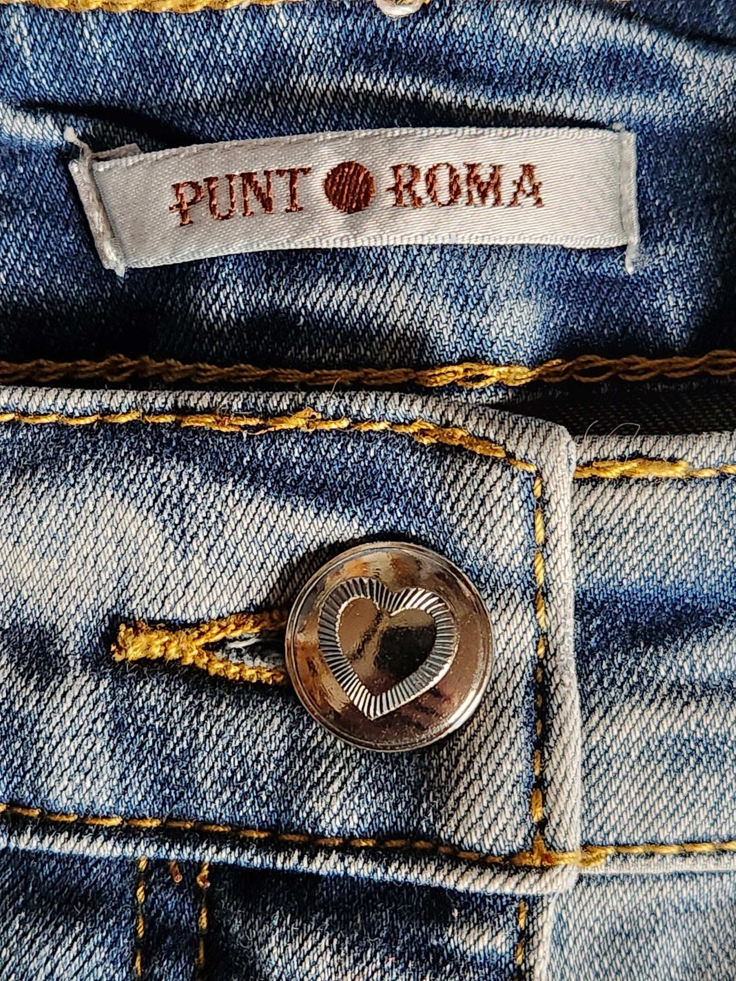 Jean avec strass et broderies Punt Roma