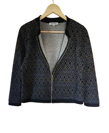 Veste zippée imprimé doré/argenté Grain de Malice
