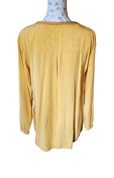 Blouse fluide avec col brodé