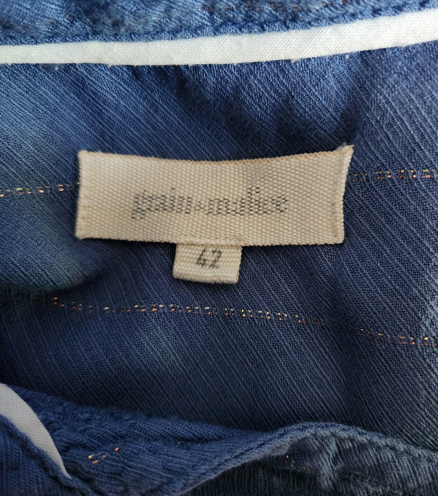 Blouse col chemise avec fils argentés Grain de Malice