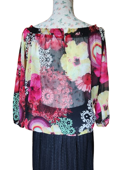 Blouse en voile semi-transparent DESIGUAL