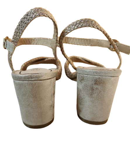 Sandales tressées beige/doré Christine Laure