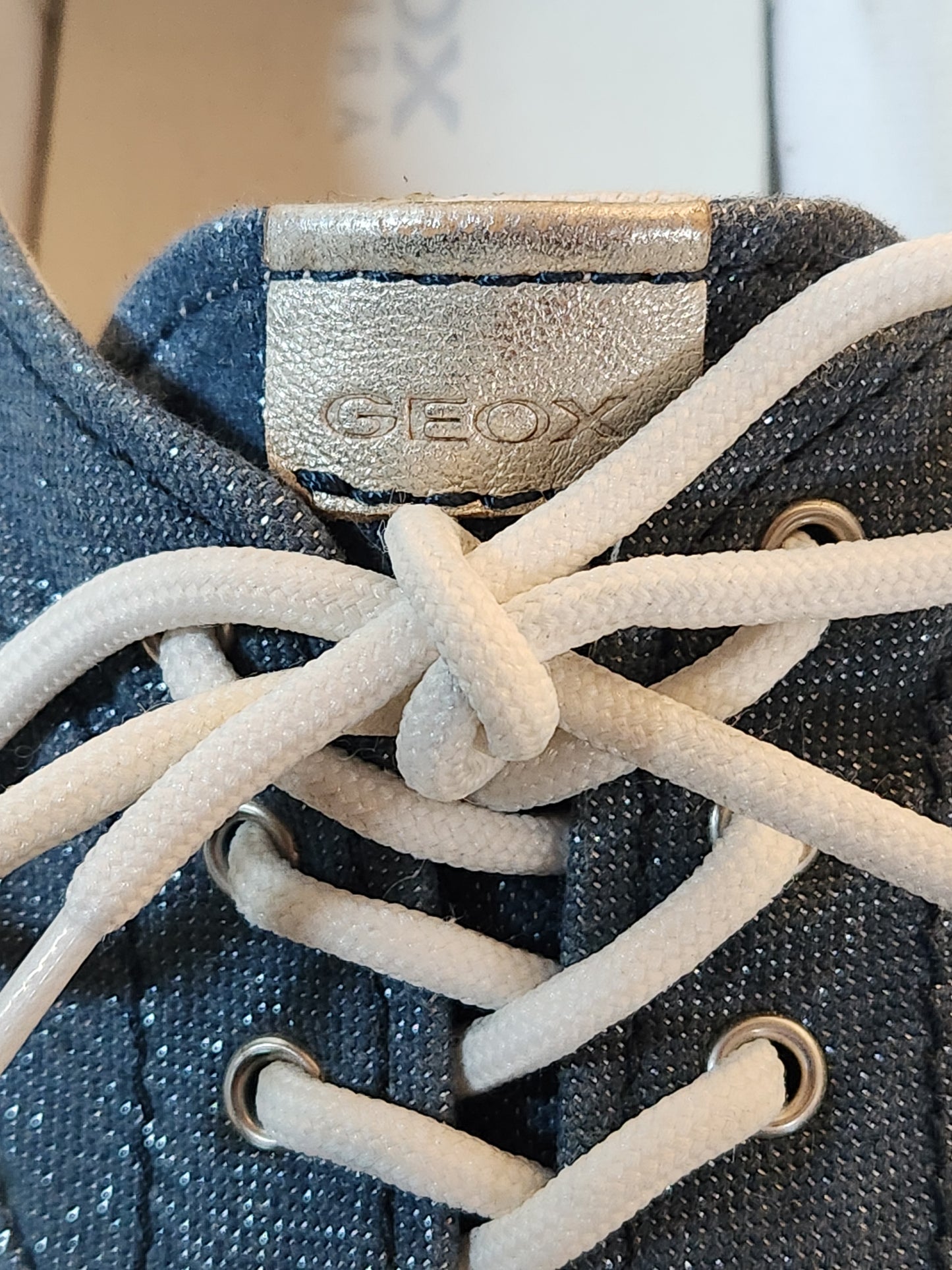 Baskets/Espadrilles bleu pailleté Geox