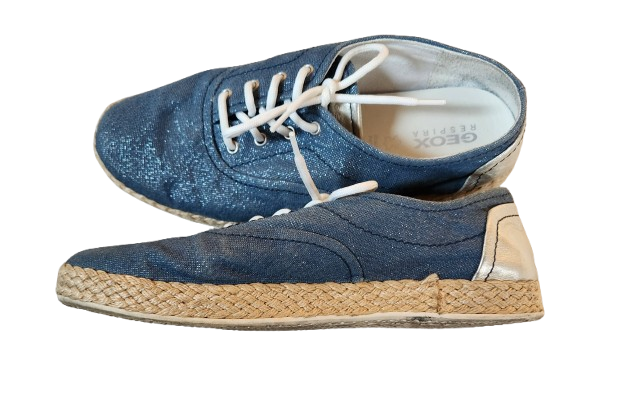 Baskets/Espadrilles bleu pailleté Geox