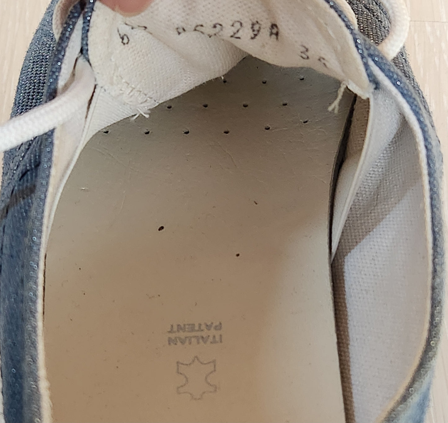 Baskets/Espadrilles bleu pailleté Geox