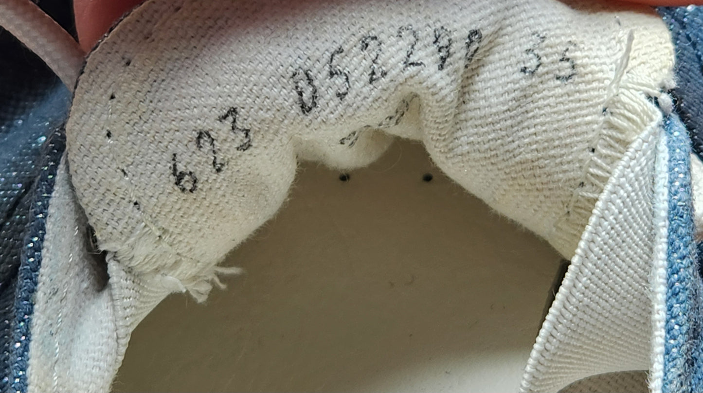 Baskets/Espadrilles bleu pailleté Geox