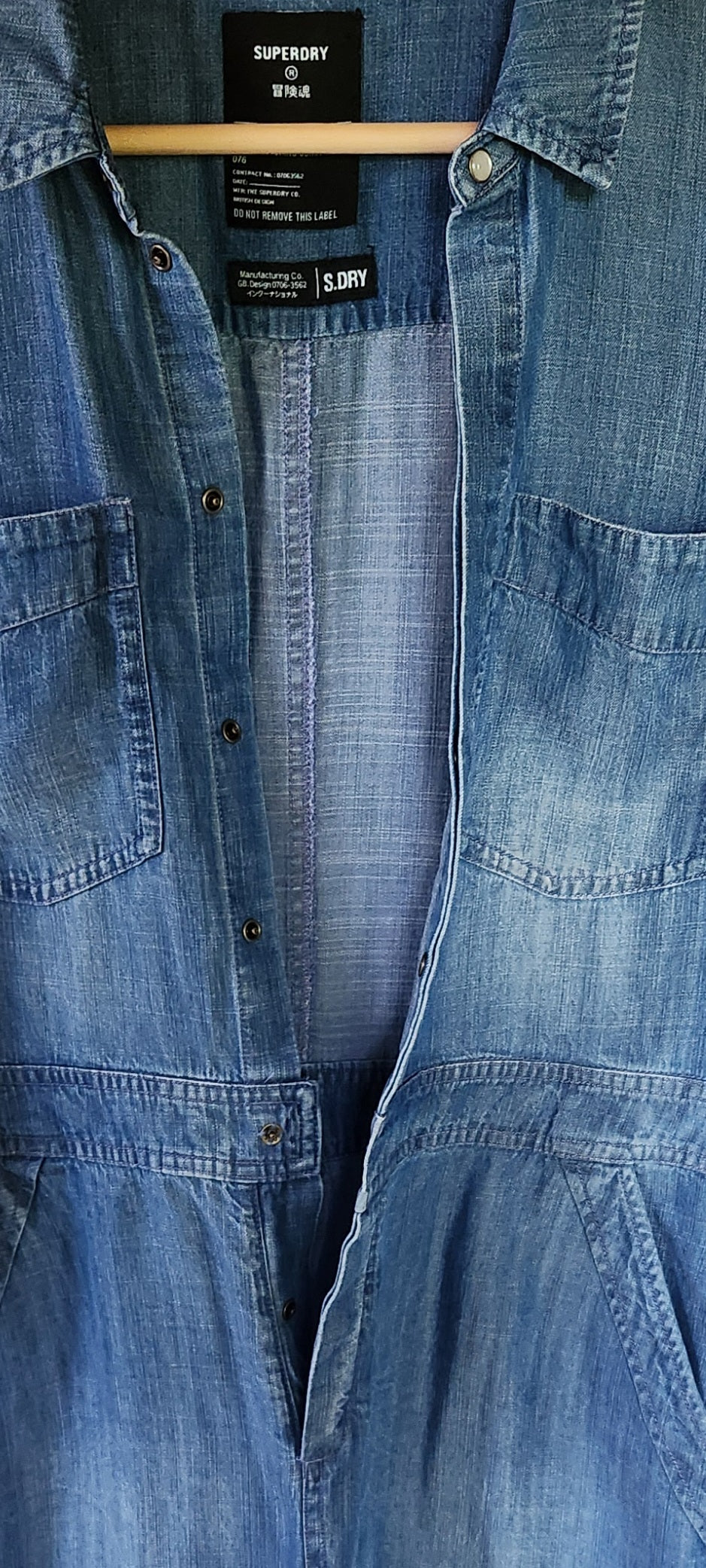 Combi-short effet jean en lyocell Superdry