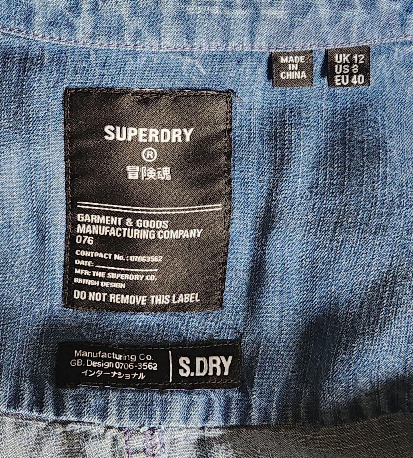 Combi-short effet jean en lyocell Superdry