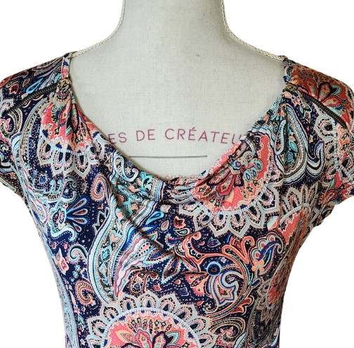 Tee-shirt fluide avec col drapé Morgan