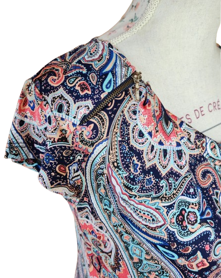 Tee-shirt fluide avec col drapé Morgan
