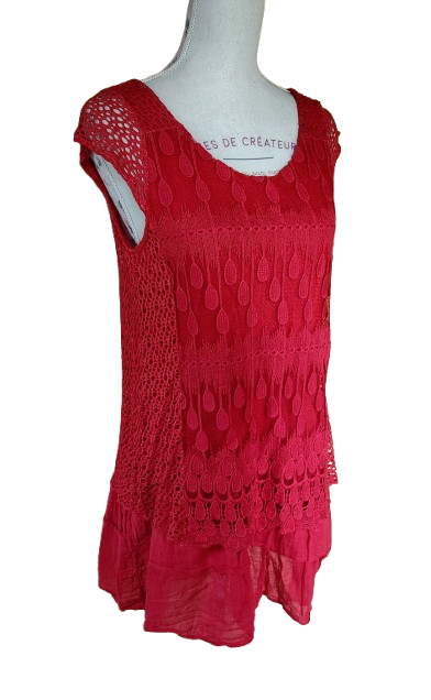 Robe d'été/de plage en dentelle et crochet Made in Italy
