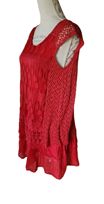 Robe d'été/de plage en dentelle et crochet Made in Italy
