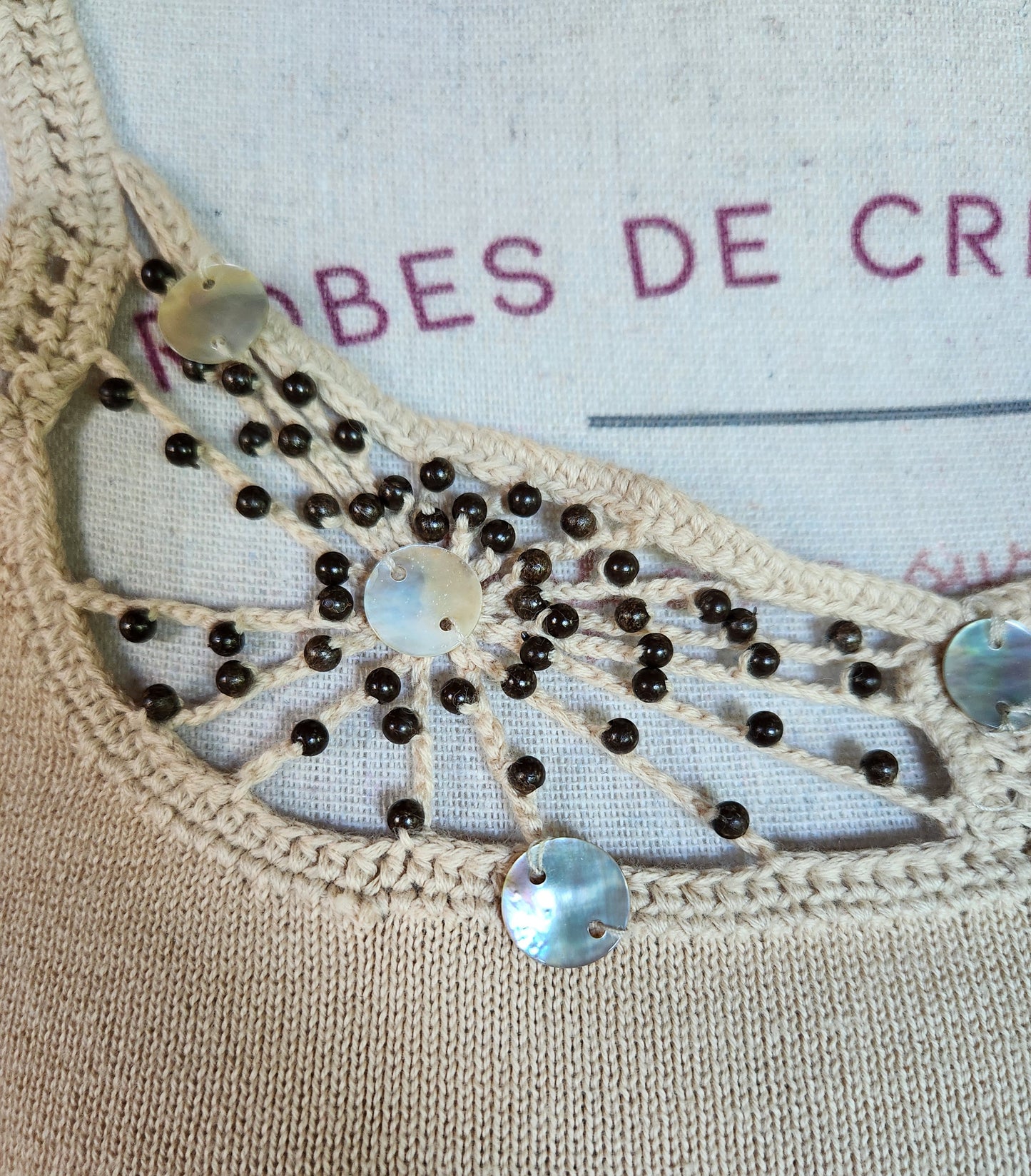 Débardeur avec perles Camaïeu
