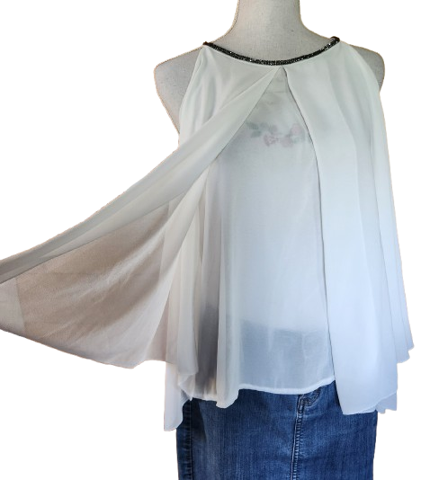 Blouse débardeur avec strass Made in Italy