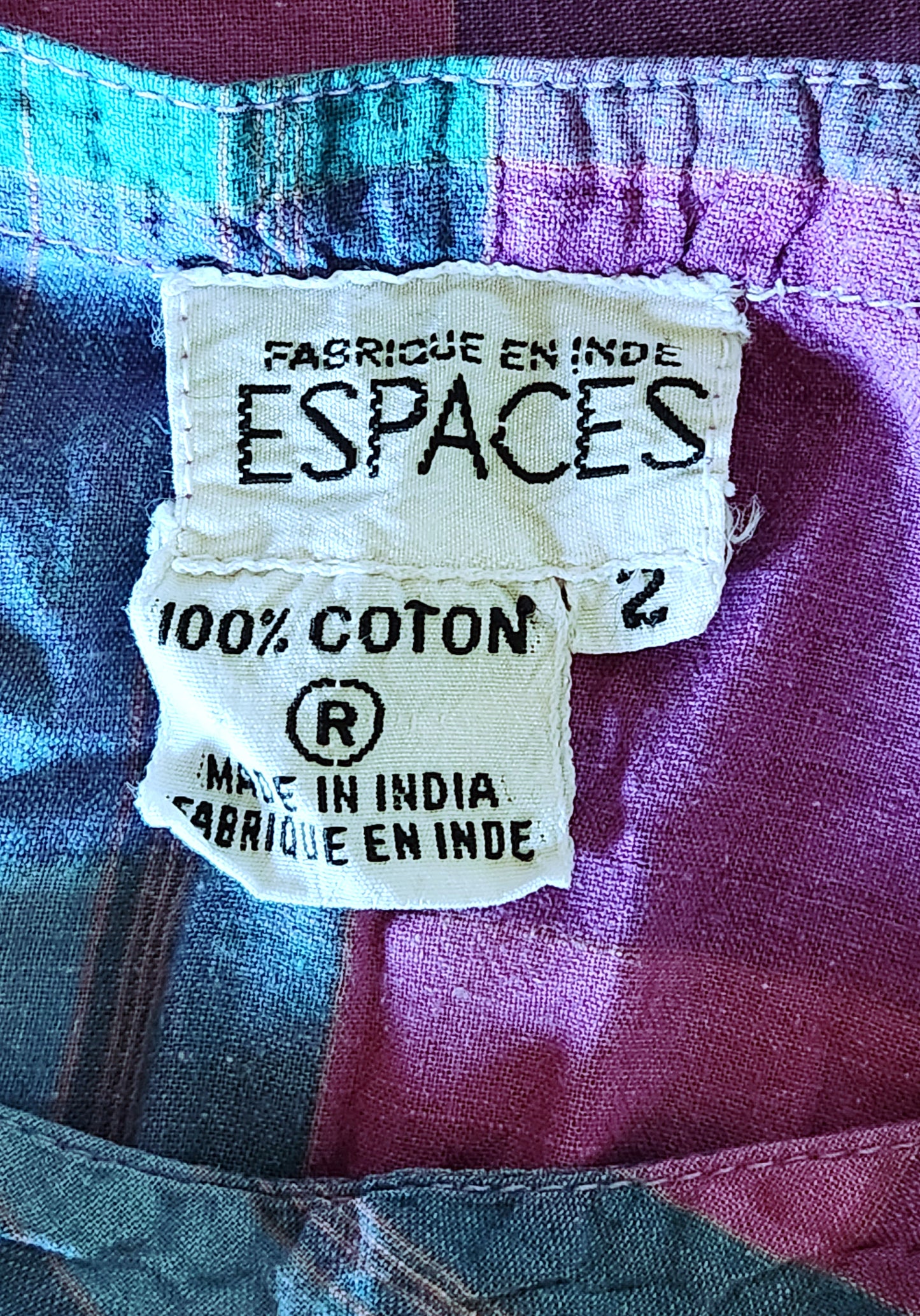Débardeur vintage à carreaux Espaces