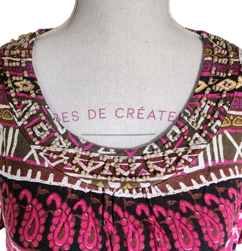 Tee-shirt avec petites perles en bois C&A