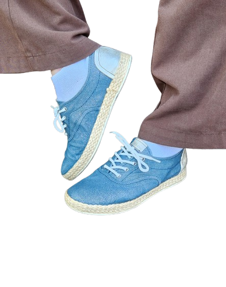 Baskets/Espadrilles bleu pailleté Geox