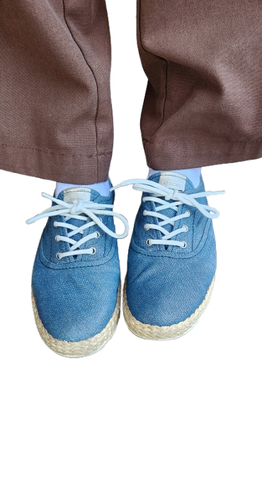 Baskets/Espadrilles bleu pailleté Geox