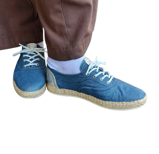Baskets/Espadrilles bleu pailleté Geox