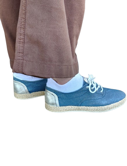 Baskets/Espadrilles bleu pailleté Geox