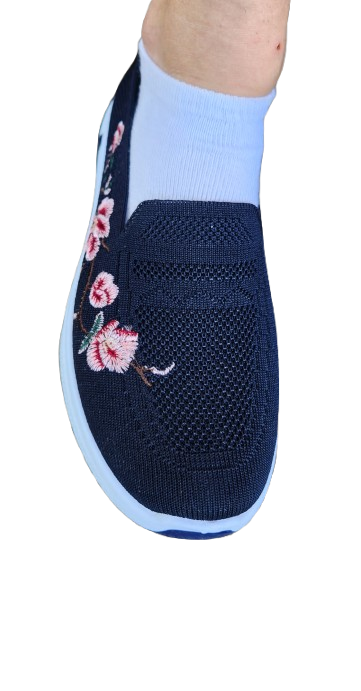 Baskets confort en tissu avec broderie Amazon