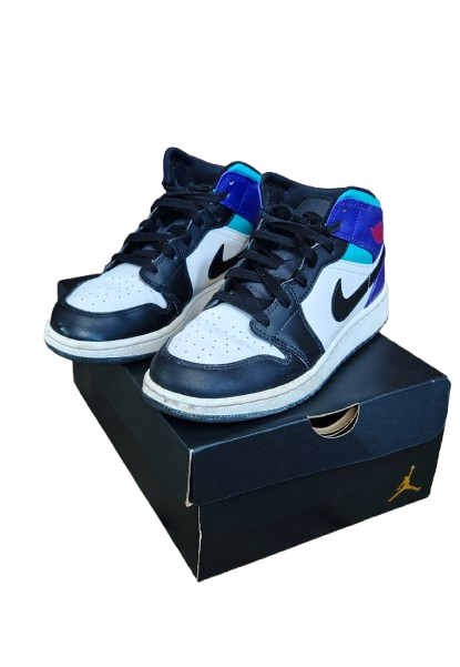 Baskets Air Jordan 1 Mid Bright Concord GS