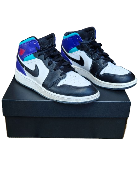 Baskets Air Jordan 1 Mid Bright Concord GS