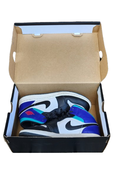 Baskets Air Jordan 1 Mid Bright Concord GS