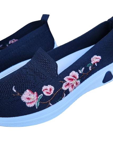 Baskets confort en tissu avec broderie Amazon