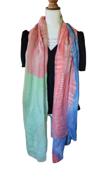 Grand foulard imprimé Statut de la Liberté USA