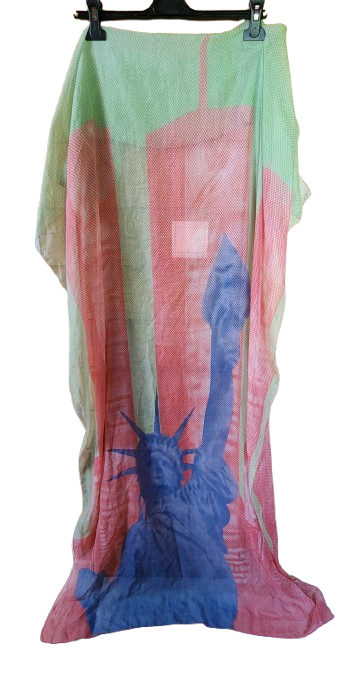 Grand foulard imprimé Statut de la Liberté USA