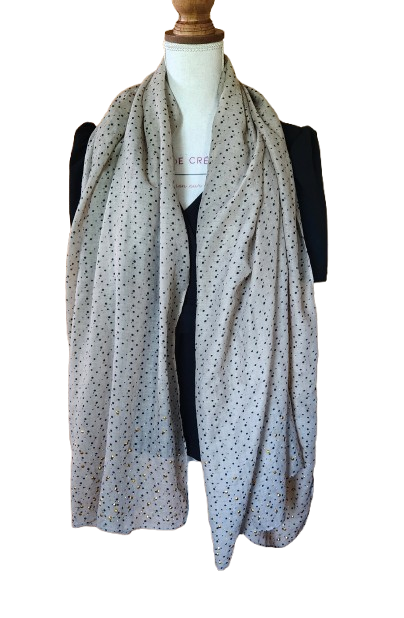 Grand foulard avec strass dorés