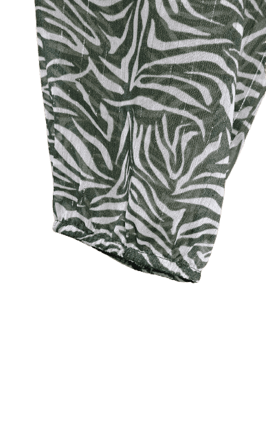 Blouse en voile imprimé avec fils argentés Grain de Malice