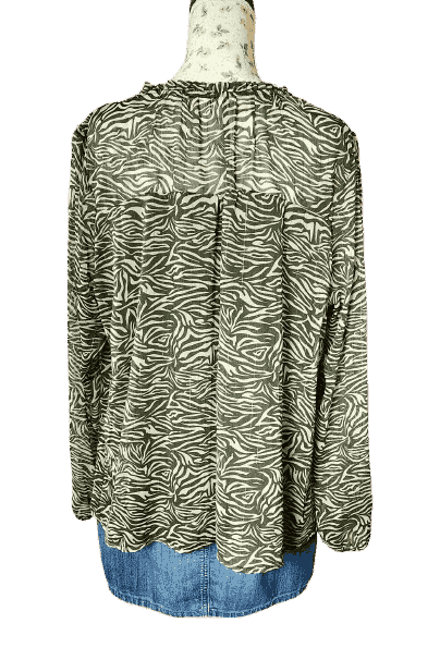 Blouse en voile imprimé avec fils argentés Grain de Malice