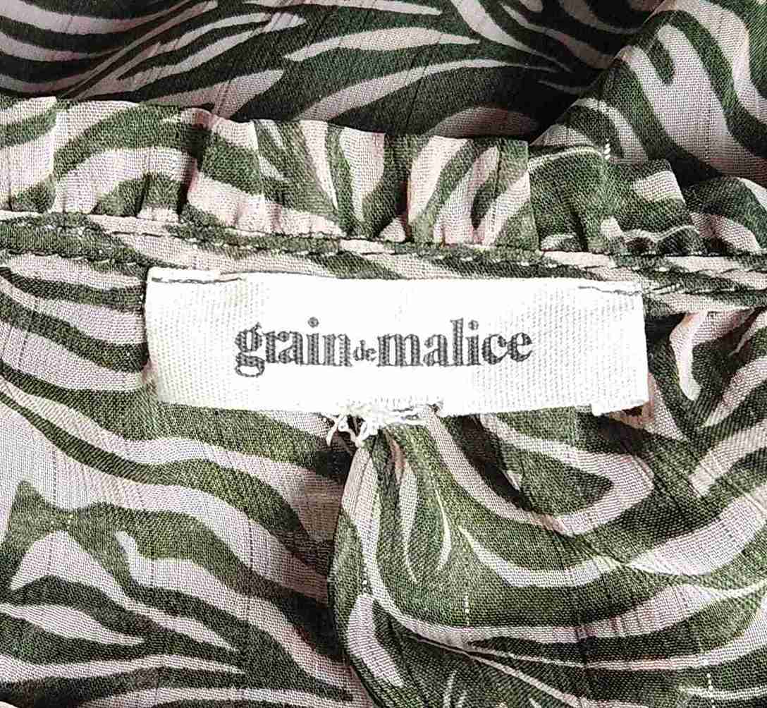 Blouse en voile imprimé avec fils argentés Grain de Malice