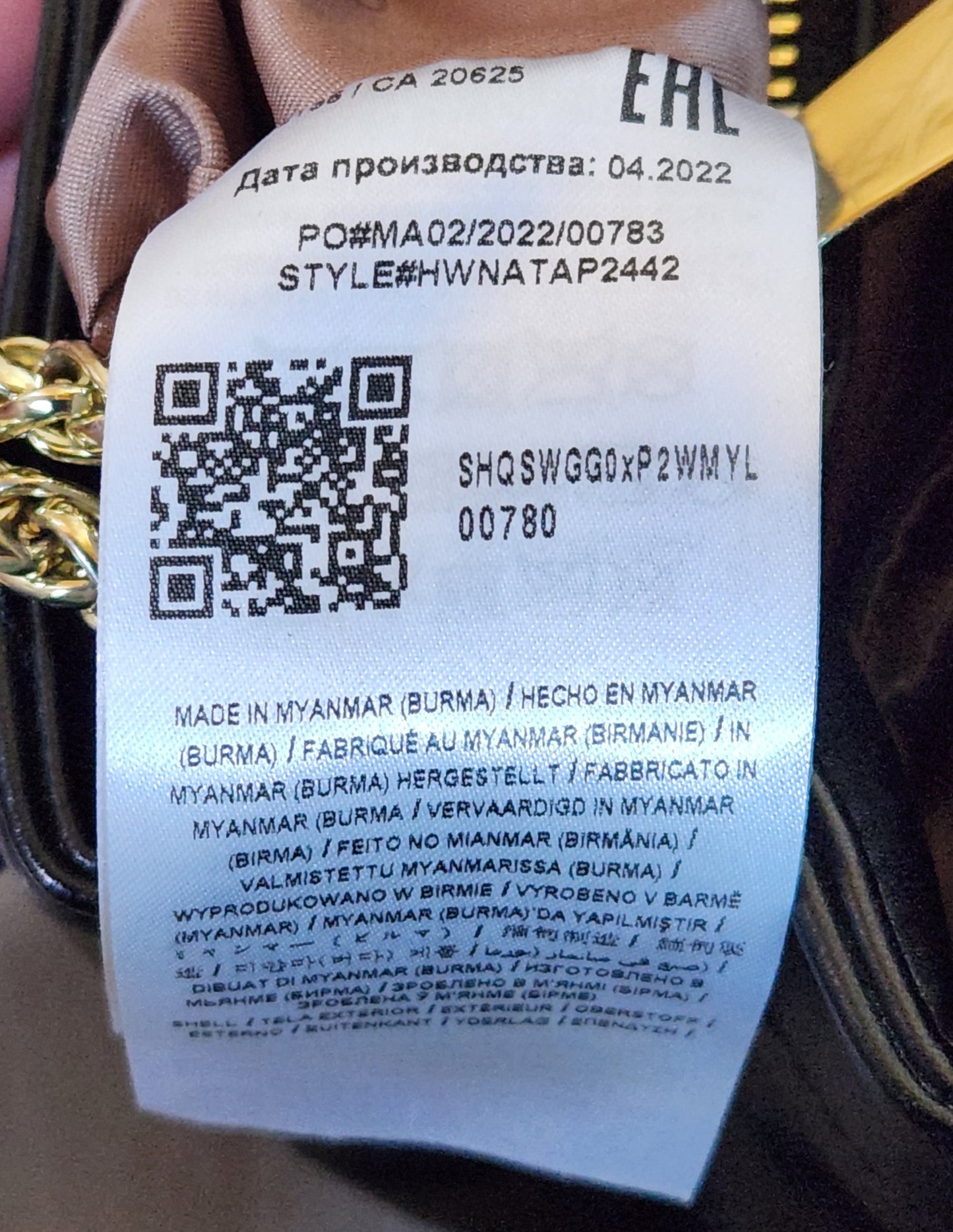 Magnifique sac à main avec chaîne dorée GUESS