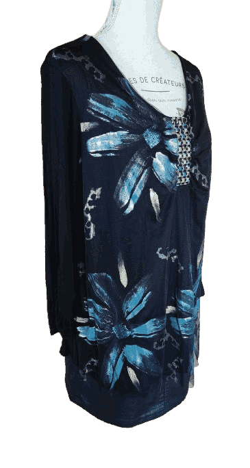 Blouse en voile imprimé Toscane