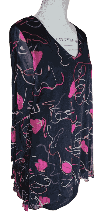 Blouse en voile imprimé Toscane