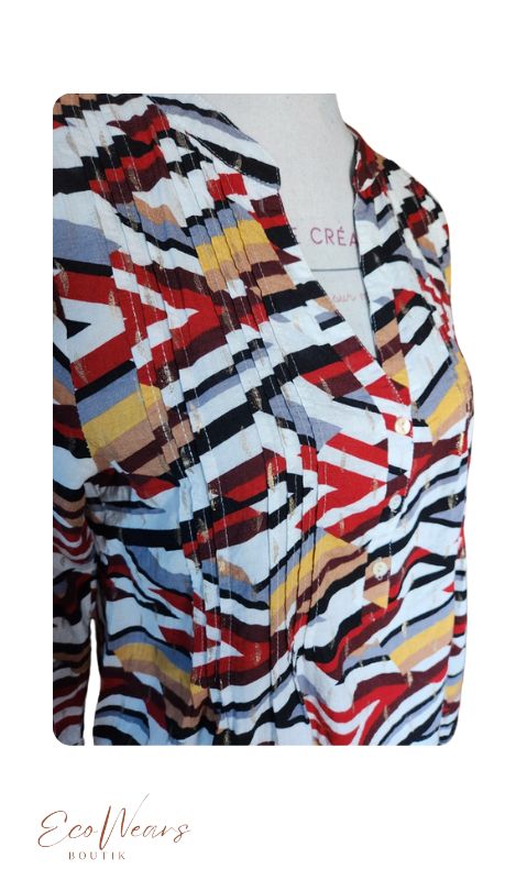 Blouse colorée avec touche de doré Season