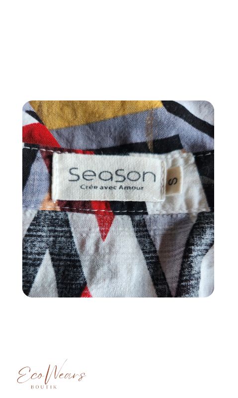 Blouse colorée avec touche de doré Season