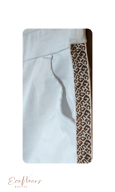 Pantalon blanc skinny Made in Italy
