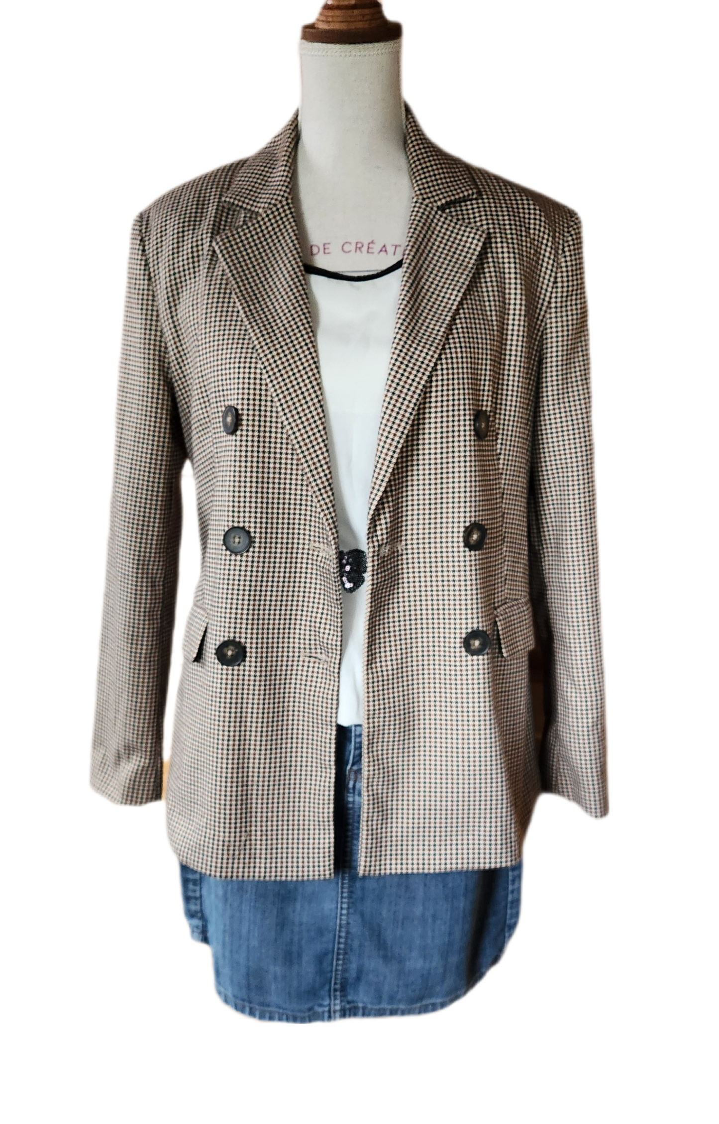 Veste blazer pied-de-poule Pimkie