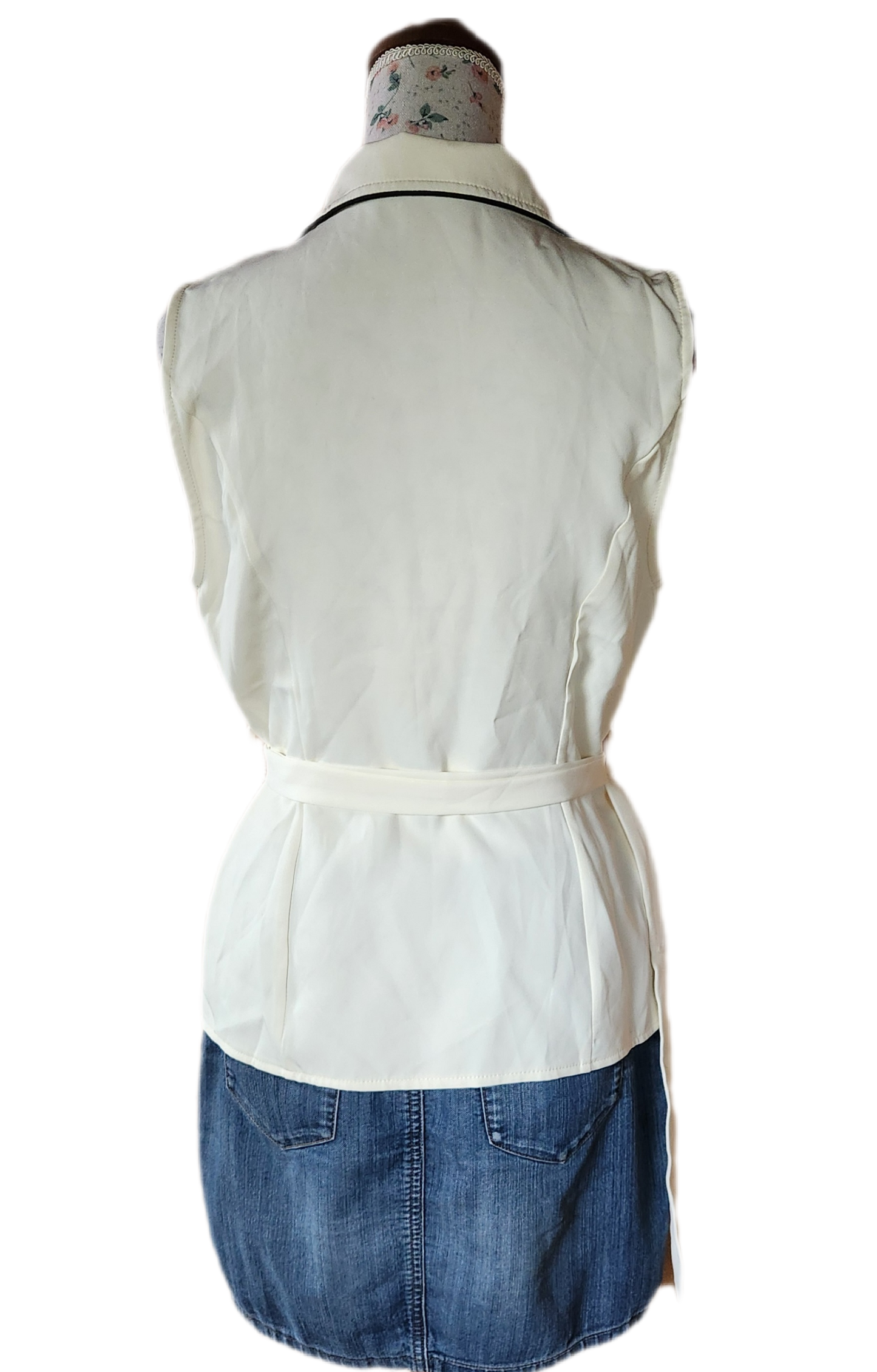 Veste blazer ceinturée sans manche Shein
