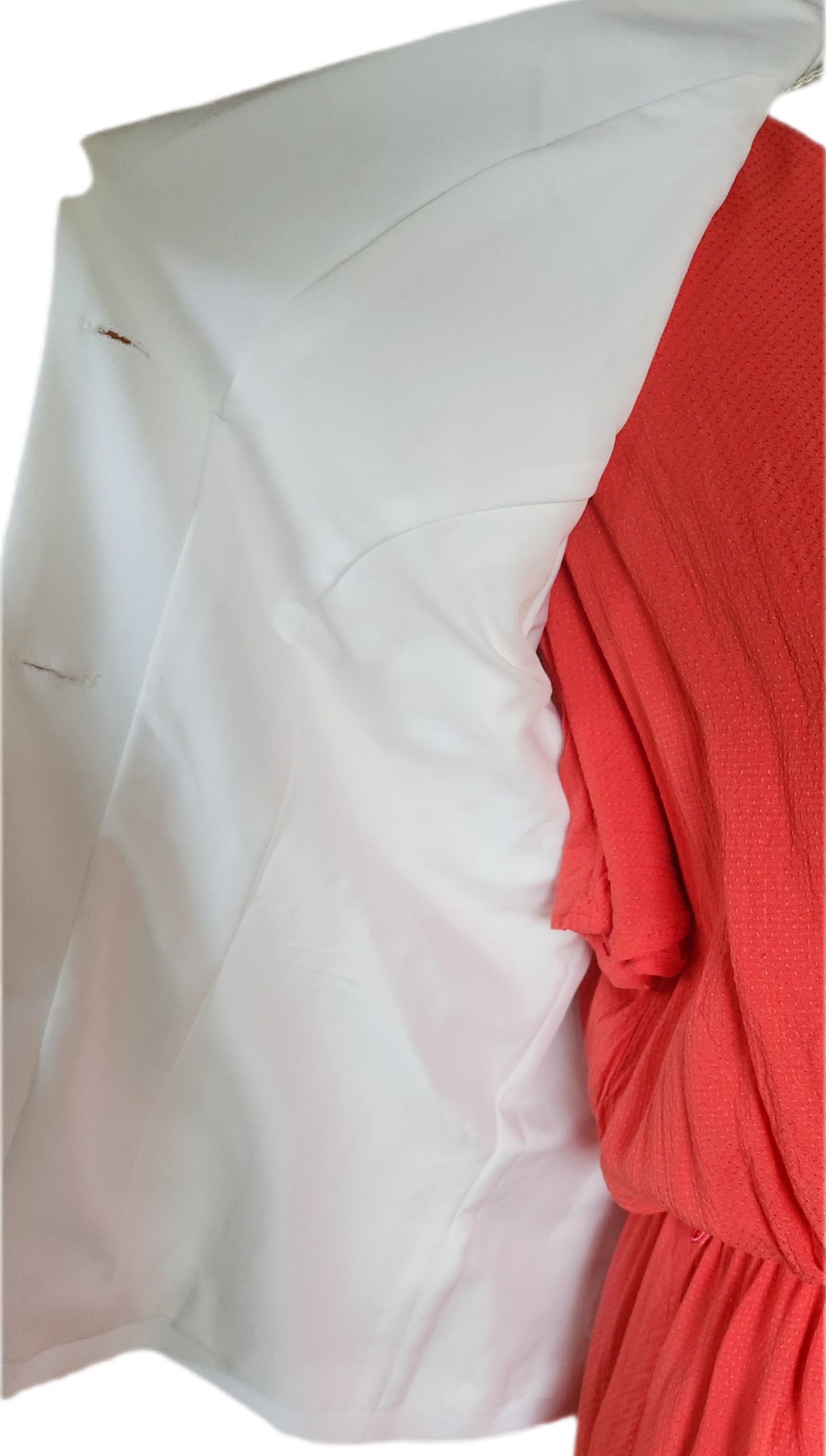 Veste blazer blanche manches 3/4