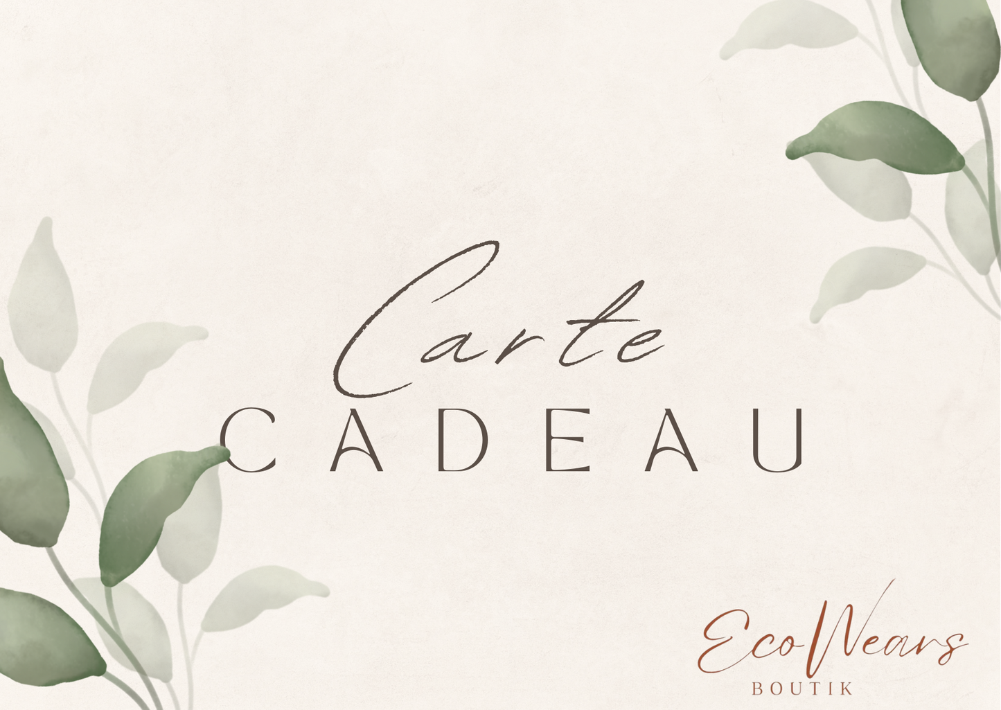 Carte-cadeau Ecowearsboutik