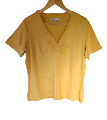 Tee-shirt décolleté plissé Celaia